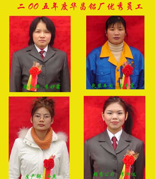 2005年度，華昌鋁廠優(yōu)秀員工及優(yōu)秀通迅員