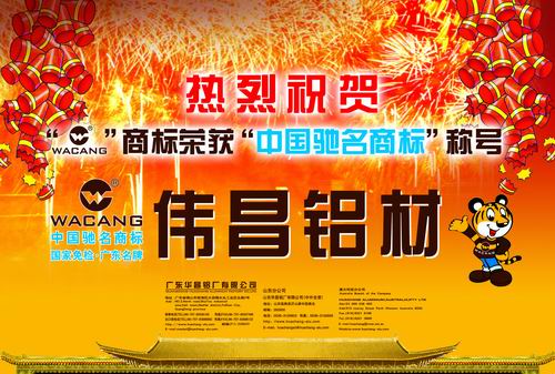 熱烈慶祝 “WACANG偉昌”商標(biāo)被認(rèn)定為“中國馳名商標(biāo)”