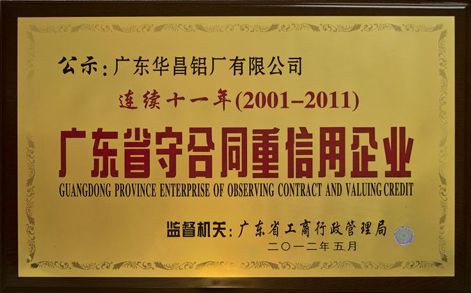 連續(xù)11年守合同重信用企業(yè)