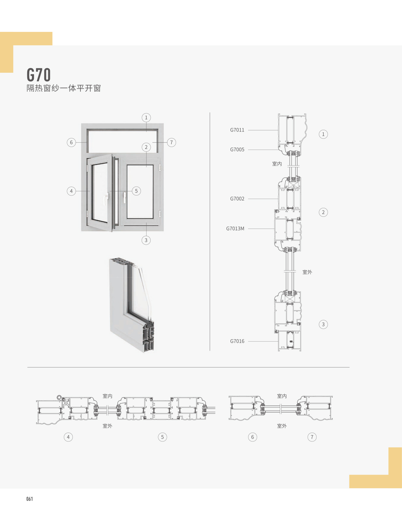 G70隔熱窗紗一體平開(kāi)窗